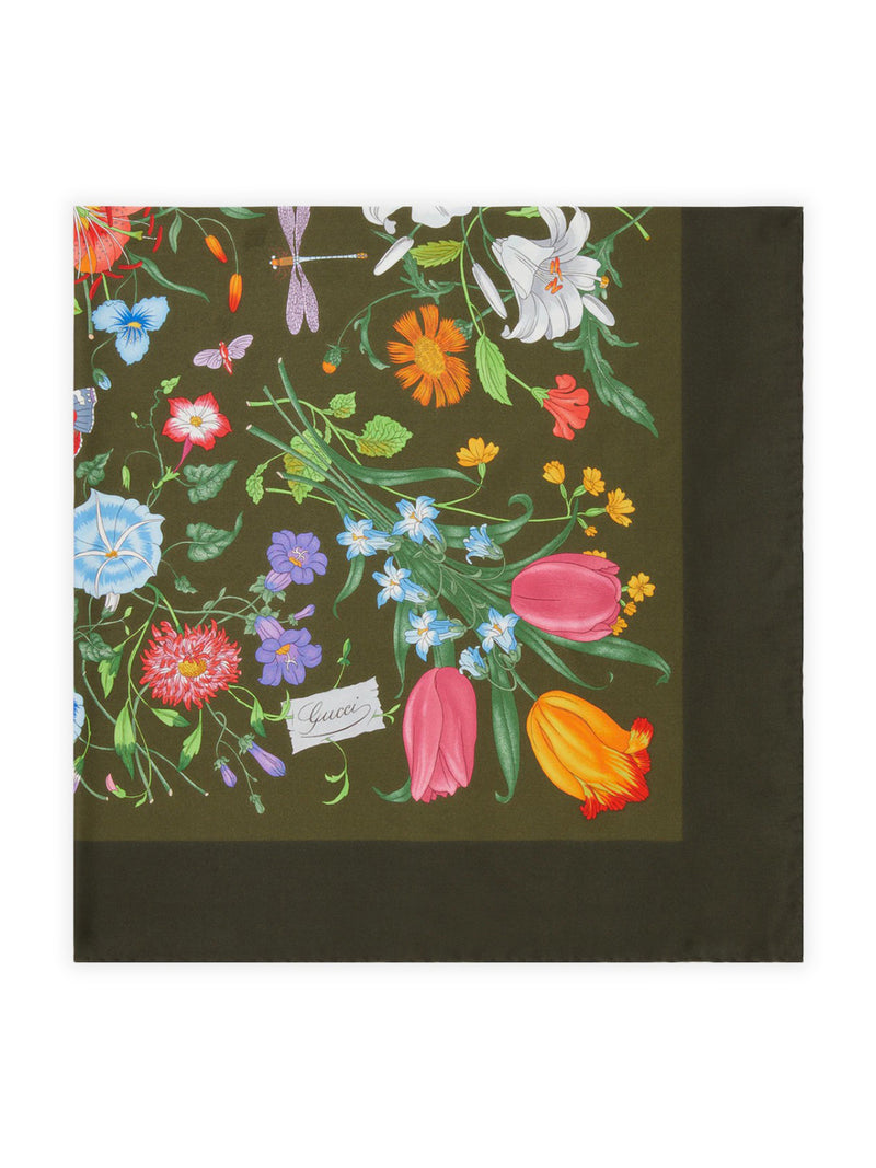 Gucci Women Printed Silk Twill Scarf GUCCI