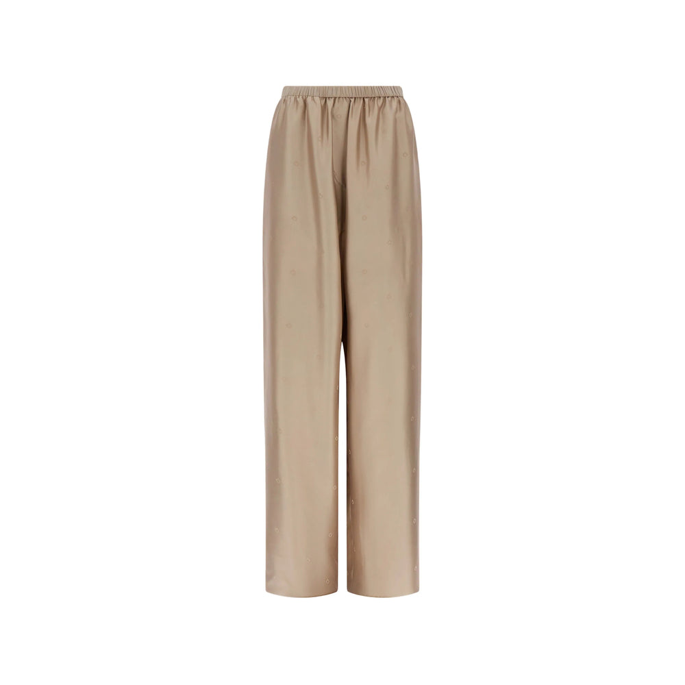 Ferragamo Neutrals Trousers - Straight Trousers Women FERRAGAMO