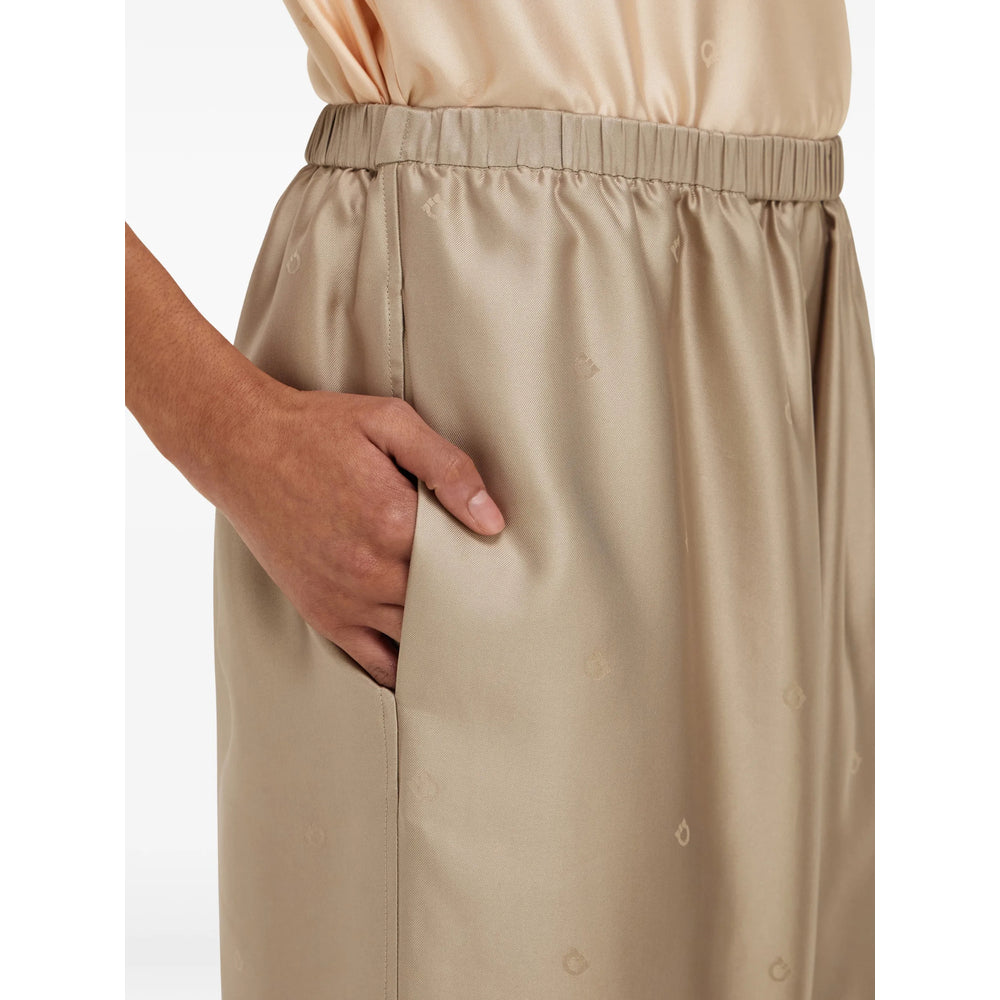 Ferragamo Neutrals Trousers - Straight Trousers Women FERRAGAMO