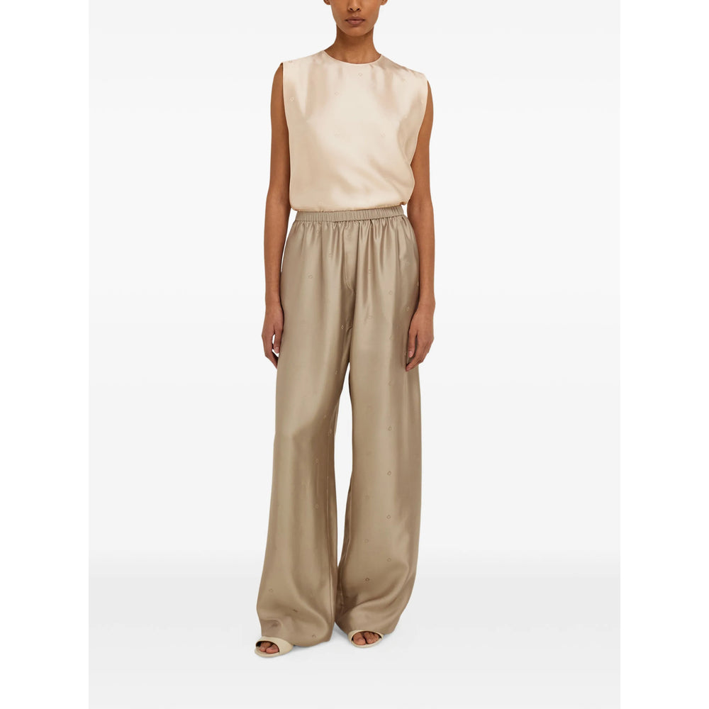 Ferragamo Neutrals Trousers - Straight Trousers Women FERRAGAMO