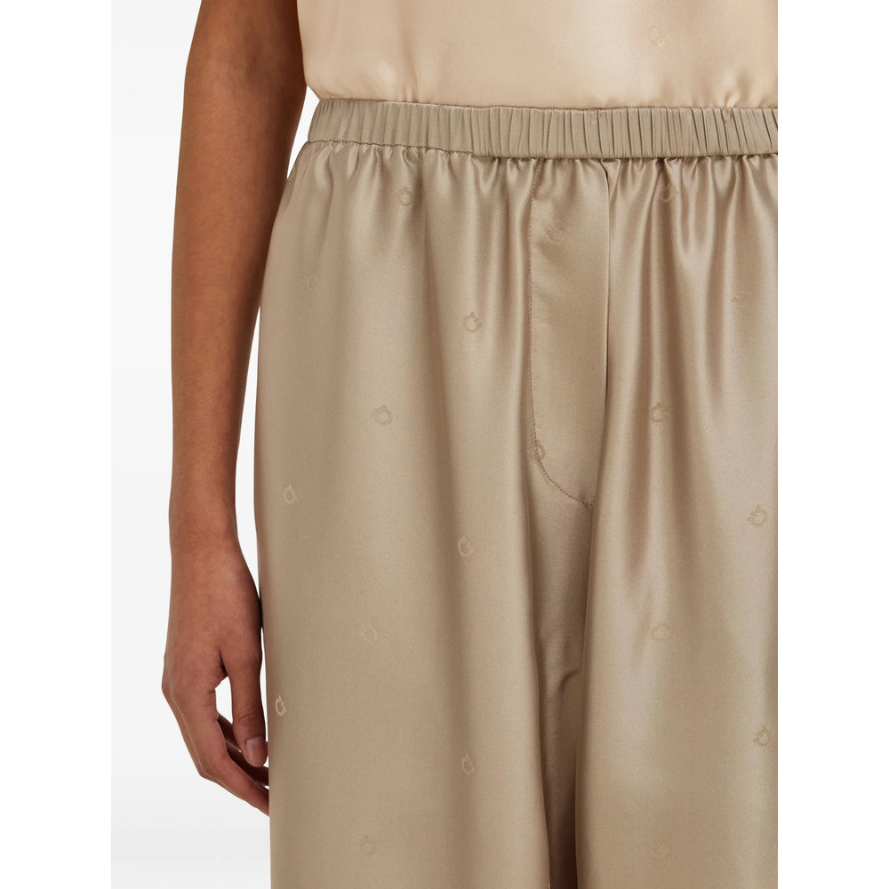 Ferragamo Neutrals Trousers - Straight Trousers Women FERRAGAMO