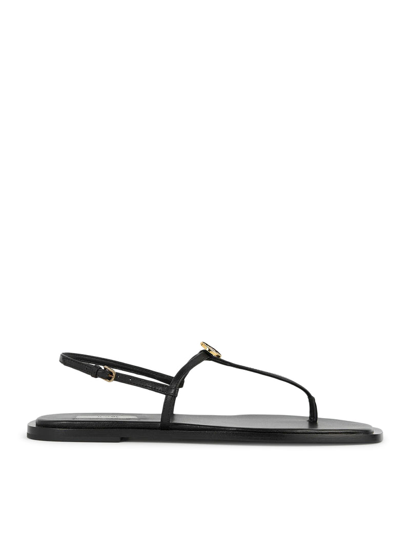 Toteme Women T-Strap Leather Sandals TOTEME