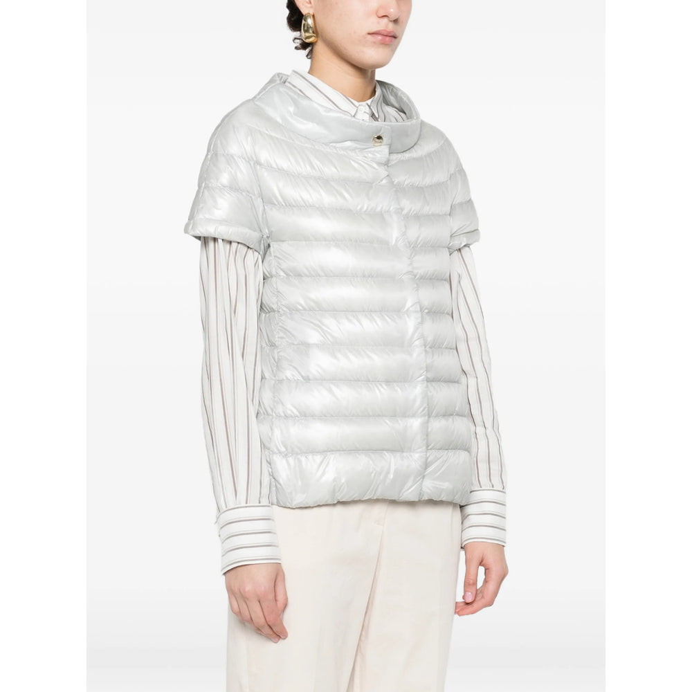 Herno Grey Jackets - Puffer Jackets Women HERNO