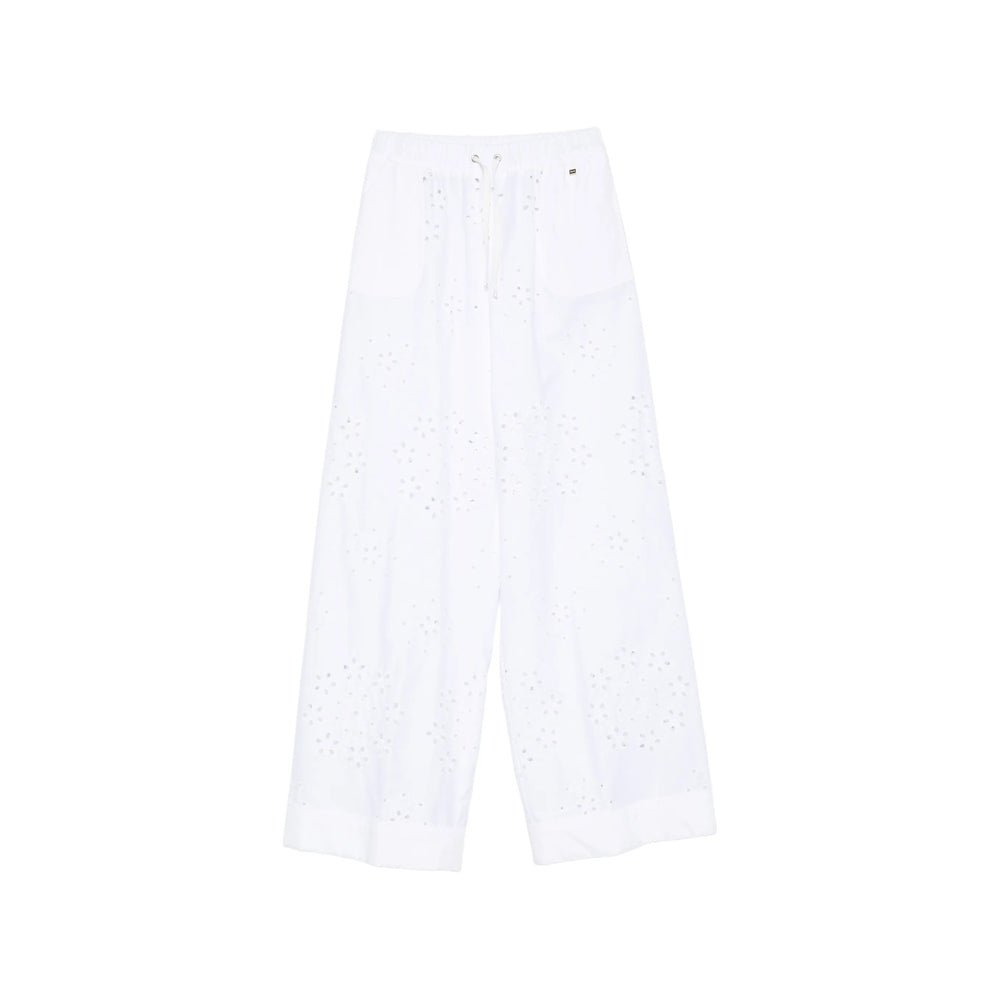 Herno White Trousers - High-Waisted Trousers Women HERNO