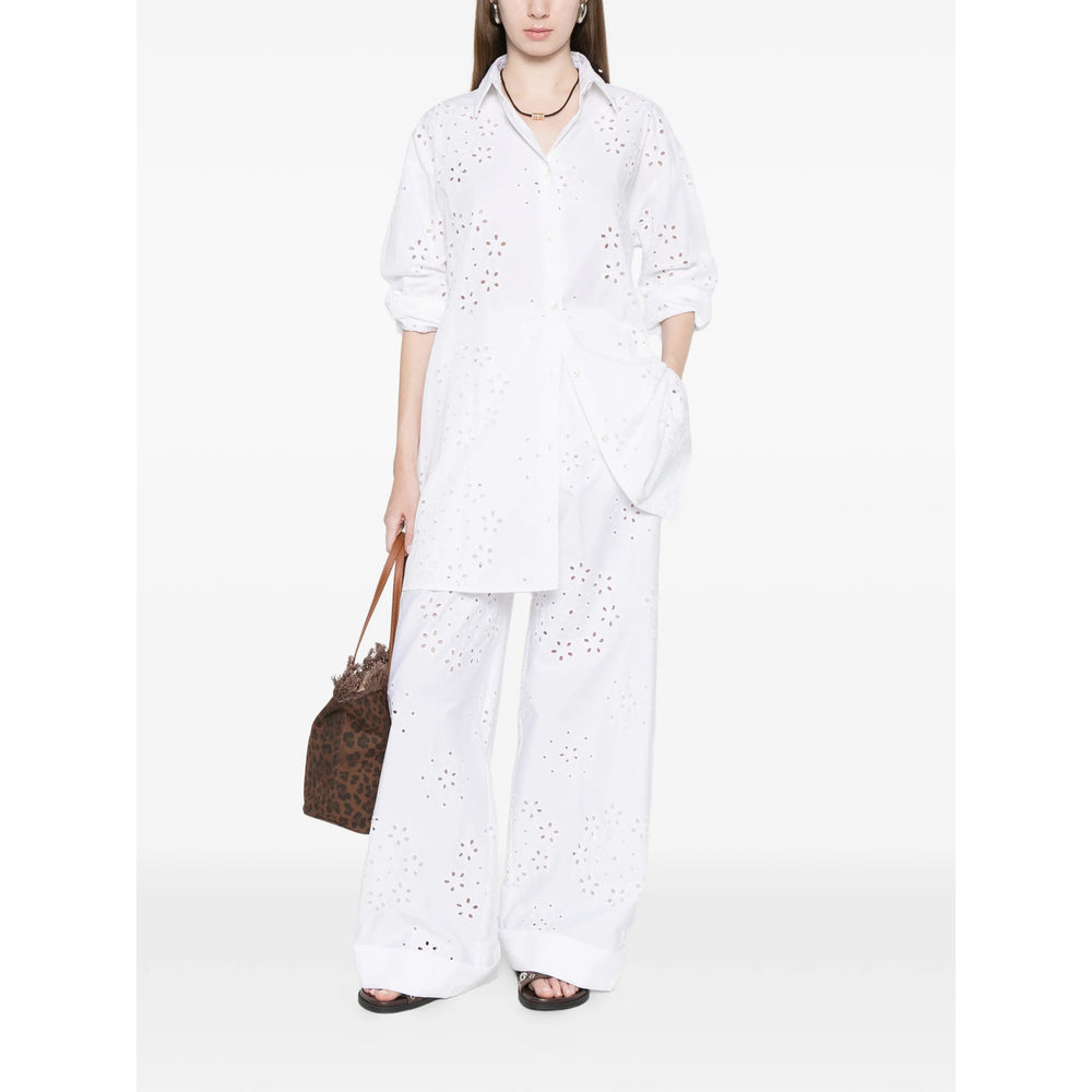 Herno White Trousers - High-Waisted Trousers Women HERNO