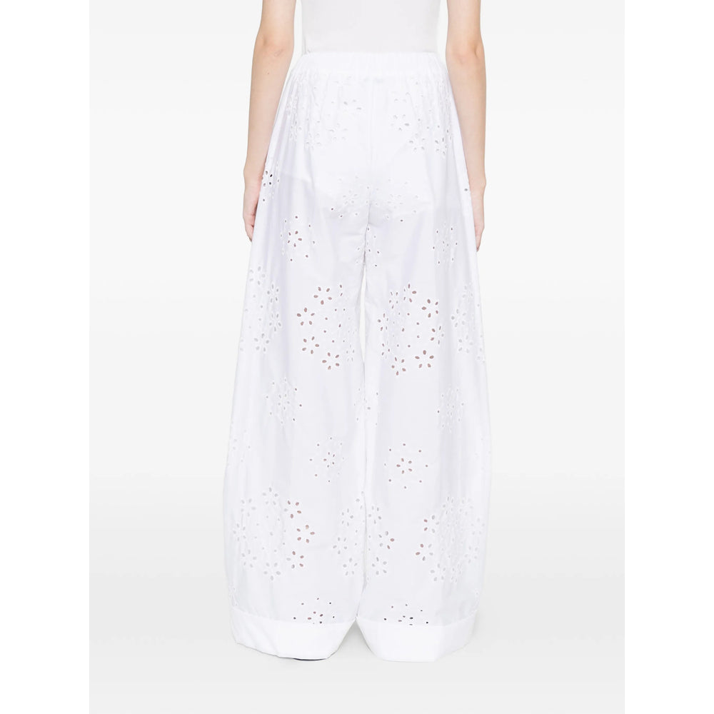 Herno White Trousers - High-Waisted Trousers Women HERNO