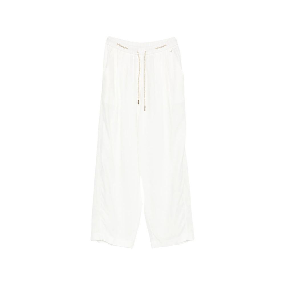 Herno White Trousers - Straight Trousers Women HERNO