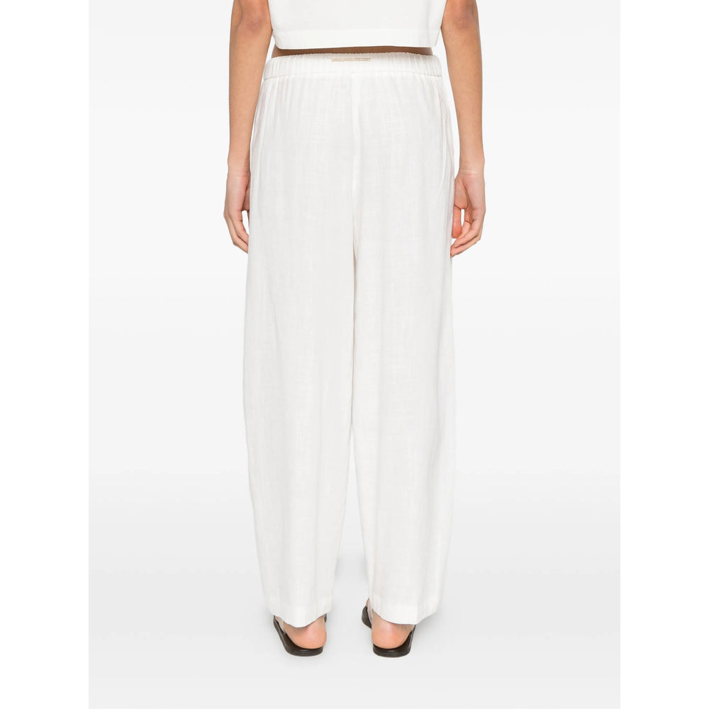 Herno White Trousers - Straight Trousers Women HERNO