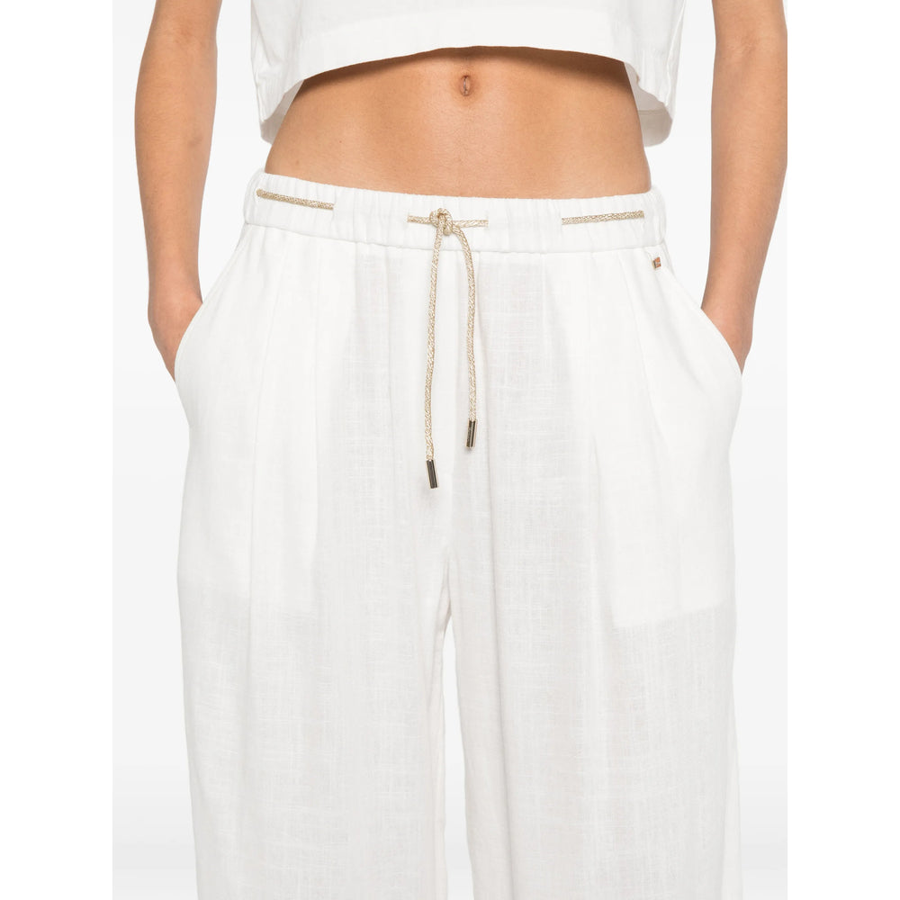 Herno White Trousers - Straight Trousers Women HERNO