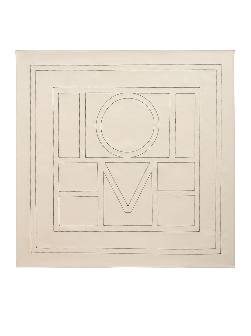Toteme Women Silk Scarf With Monogram Embroidery TOTEME
