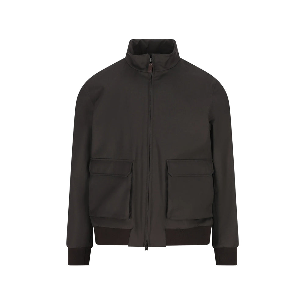 Herno Brown Jackets - Bomber Jackets Men HERNO