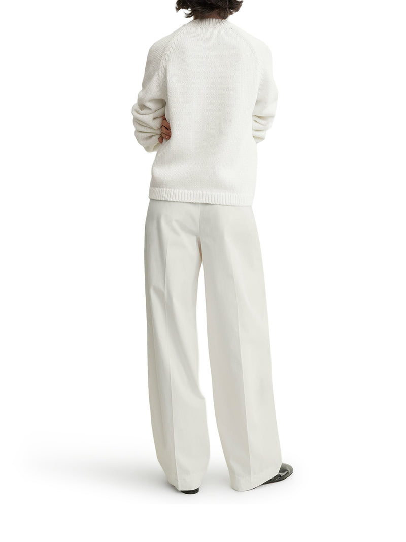 Toteme Women White Cotton Cardigan With Hammered-Effect Buttons