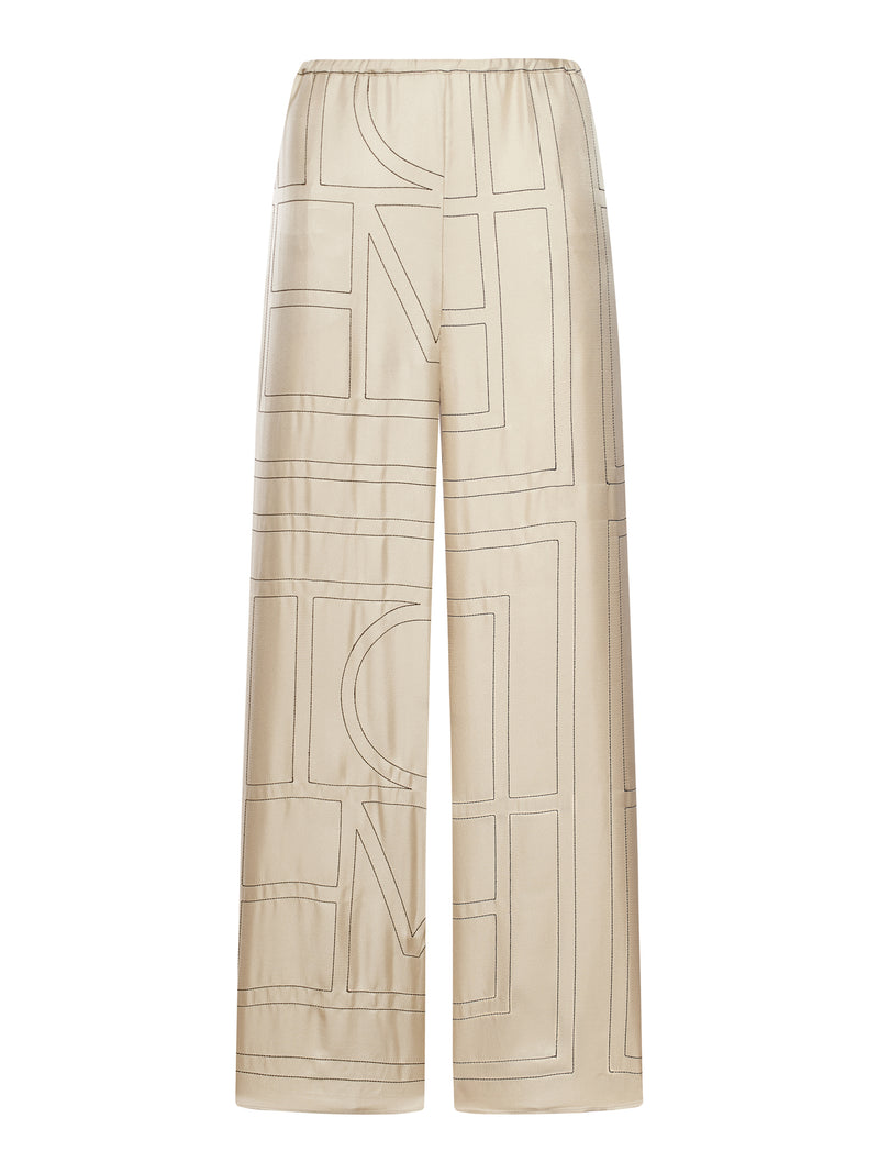 Toteme Women Monogram Silk Trousers TOTEME