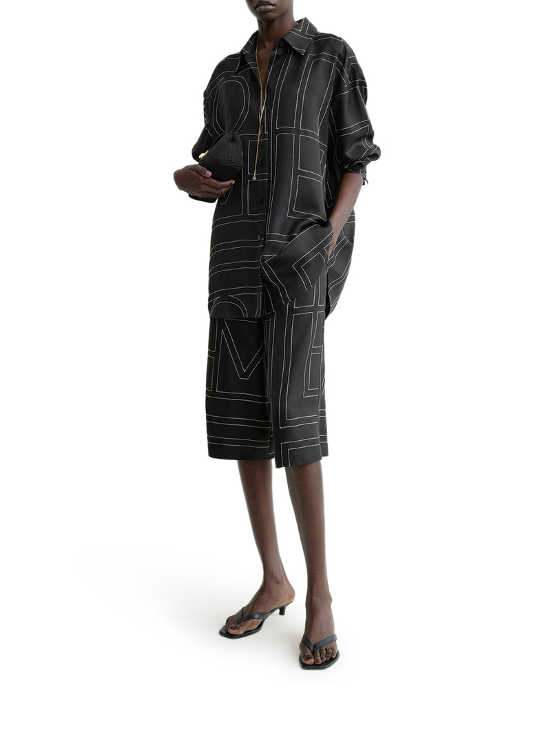 Toteme Women Silk Shirt With Monogram Embroidery TOTEME
