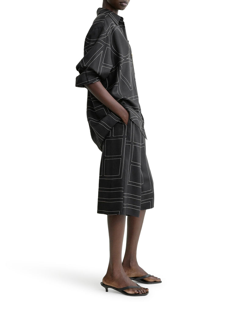 Toteme Women Silk Shirt With Monogram Embroidery TOTEME