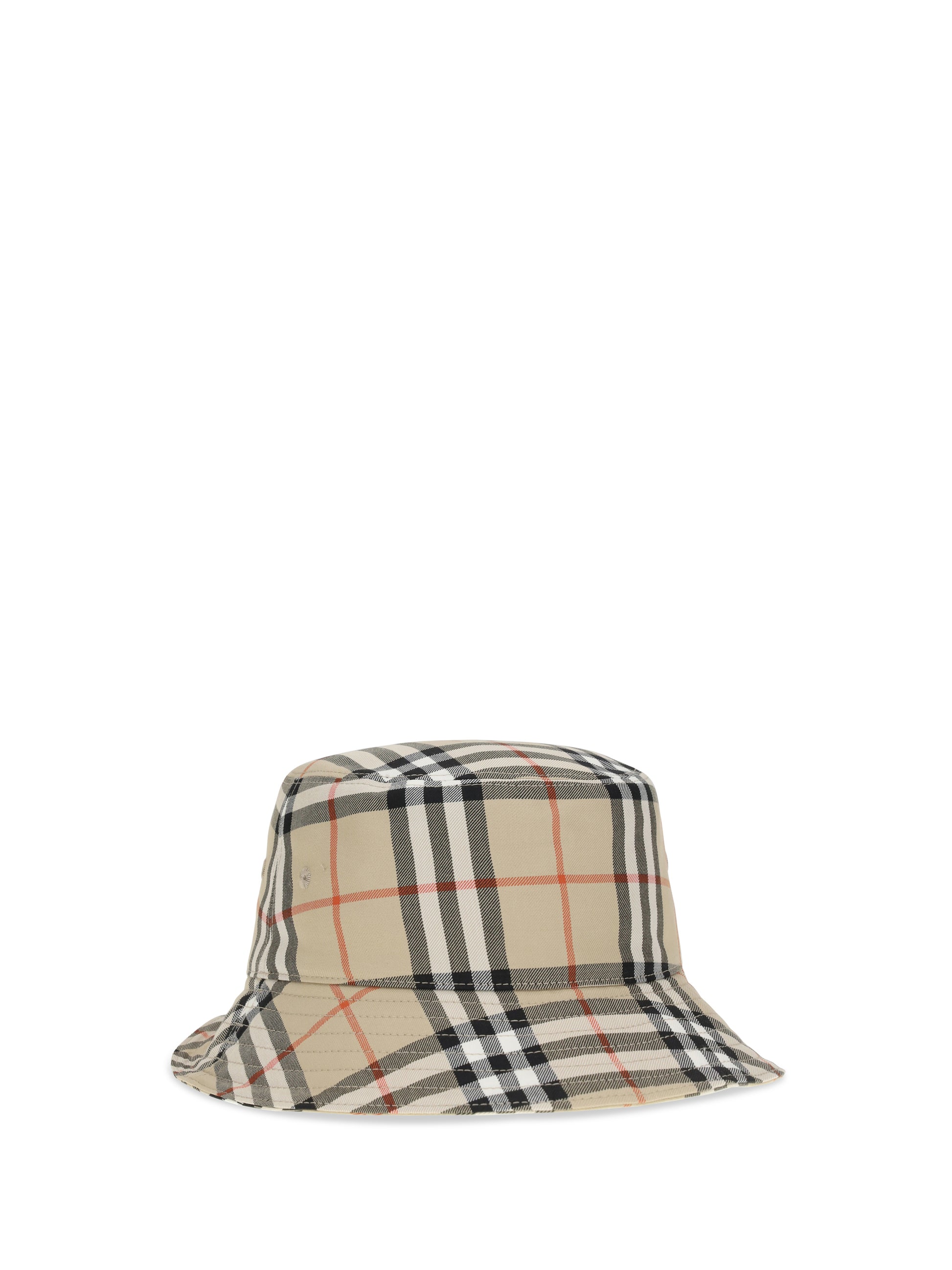 Burberry Men Check Cotton Bucket Hat BURBERRY