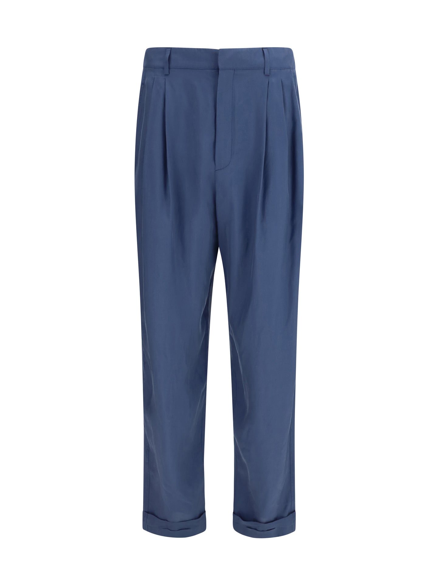 Saint Laurent Men Tailored Pants With Habutai Silk Belt SAINT LAURENT