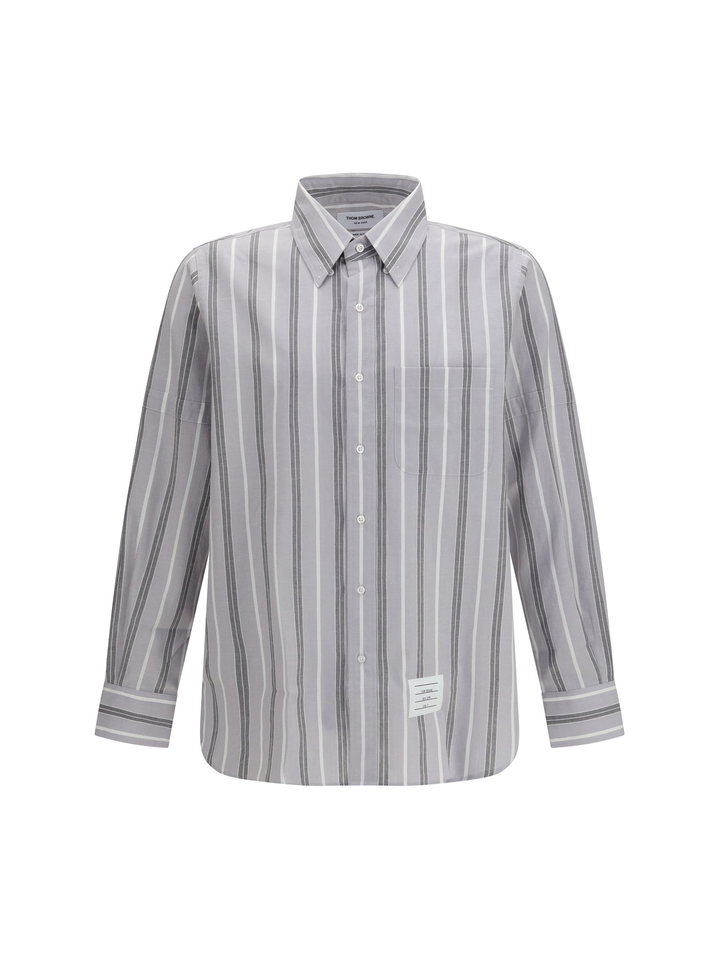 Thom Browne Men Madras Striped Armband Shirt THOM BROWNE