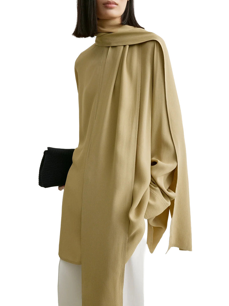 Toteme Women Blouse With Draped Scarf TOTEME