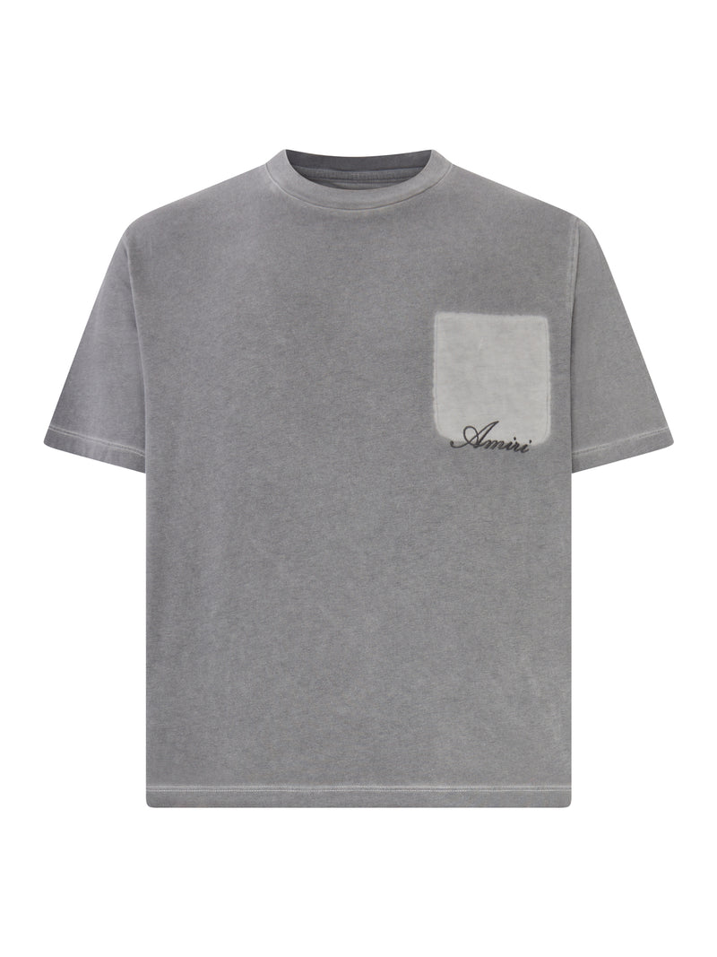Amiri Men Cotton T-Shirt With Front Logo AMIRI