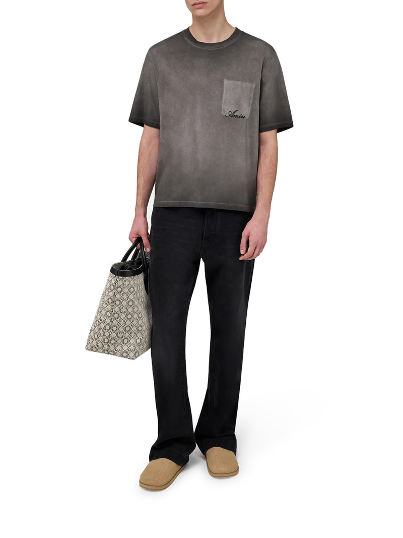 Amiri Men Cotton T-Shirt With Front Logo AMIRI