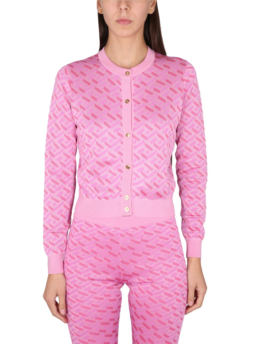 Versace Women Jacquard Cardigan La Greca VERSACE