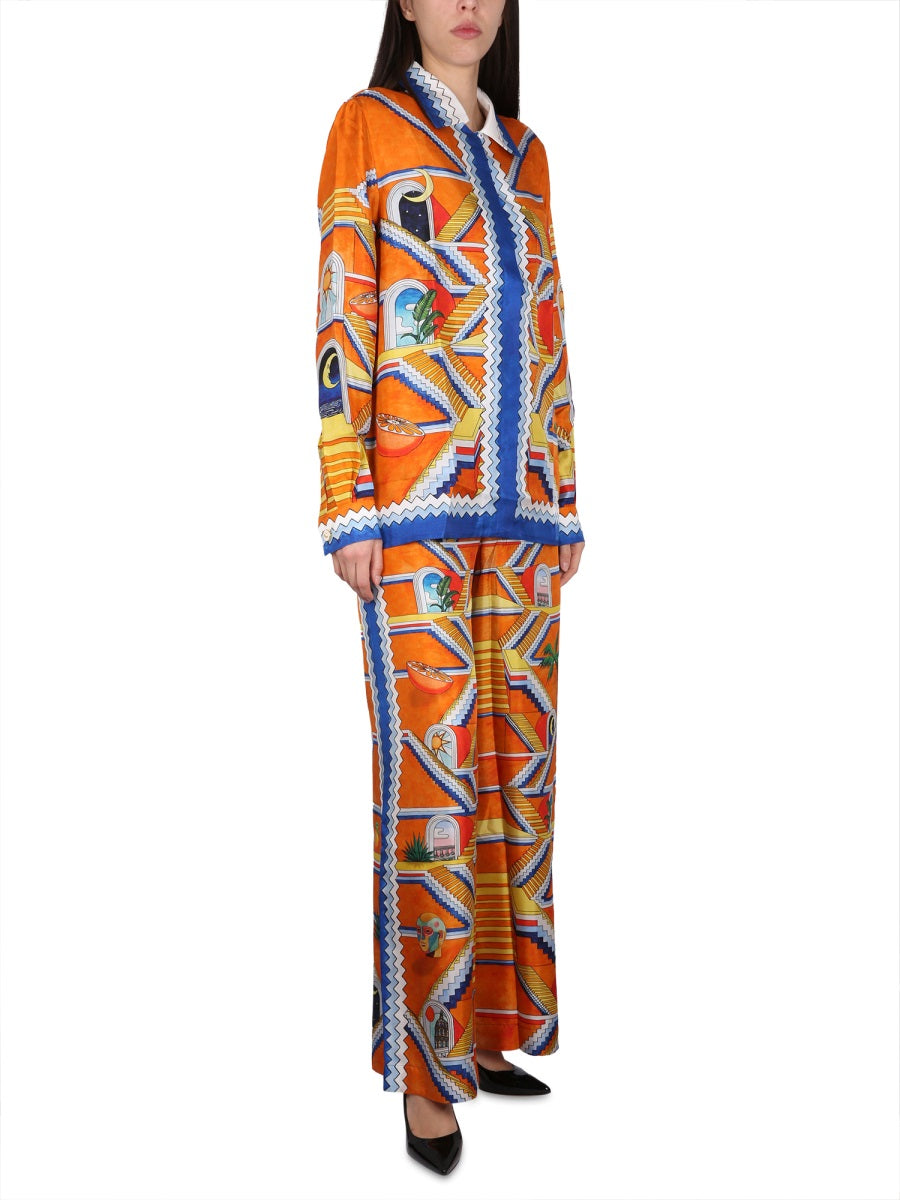 Casablanca Women Escalier Print Pants CASABLANCA