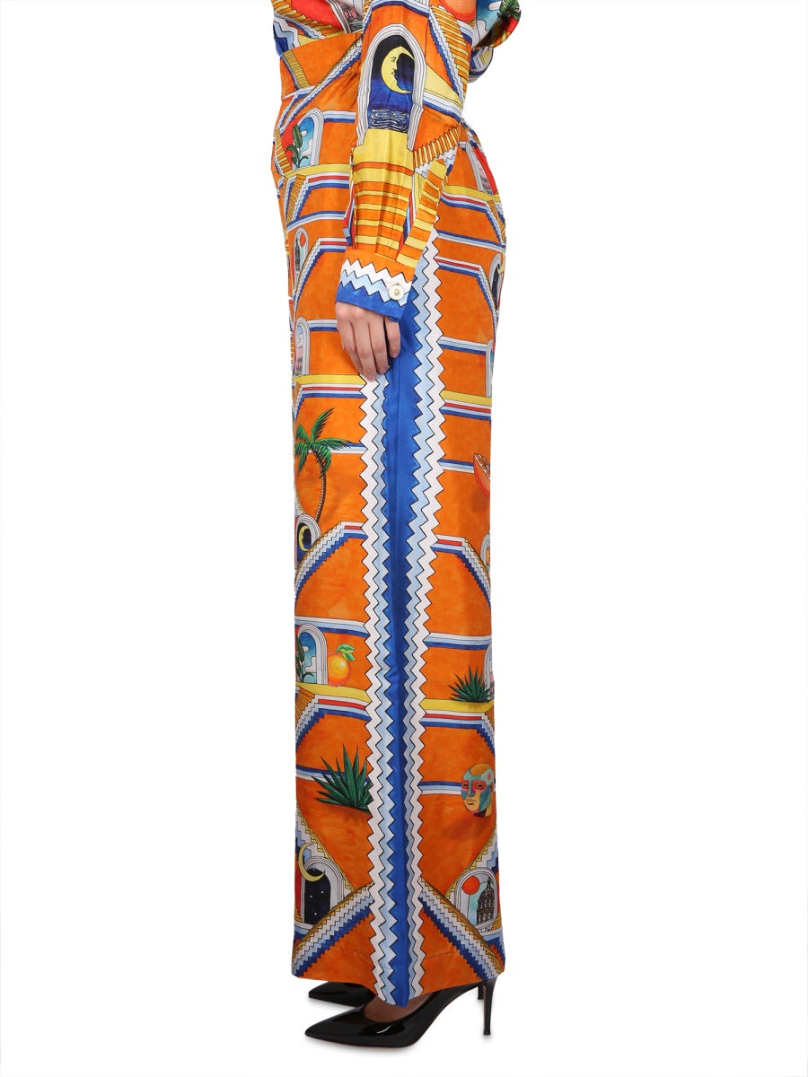 Casablanca Women Escalier Print Pants CASABLANCA