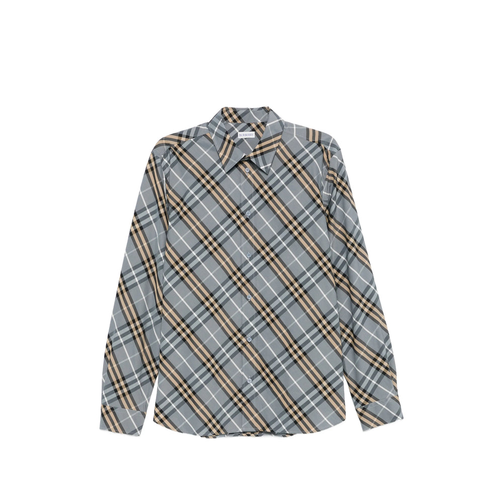 Burberry Grey Shirts Men BURBERRY