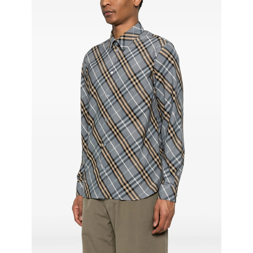 Burberry Grey Shirts Men BURBERRY