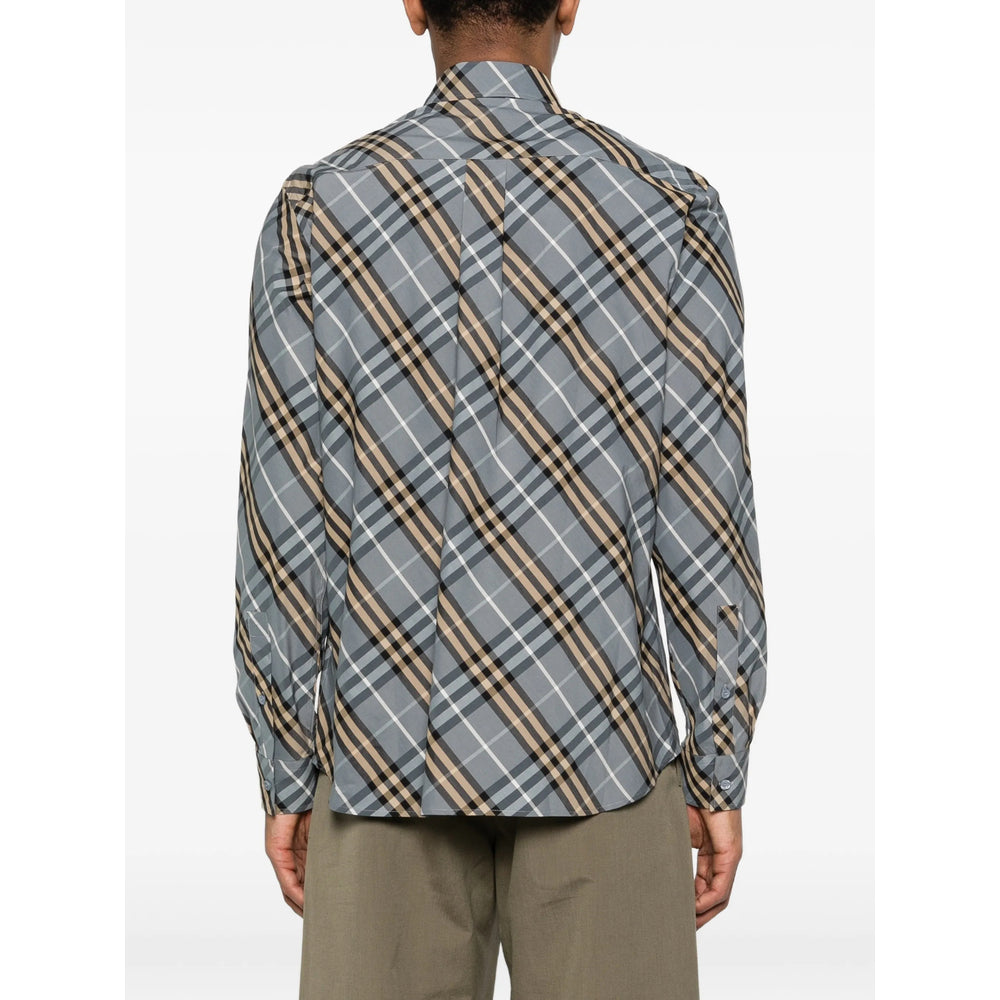 Burberry Grey Shirts Men BURBERRY