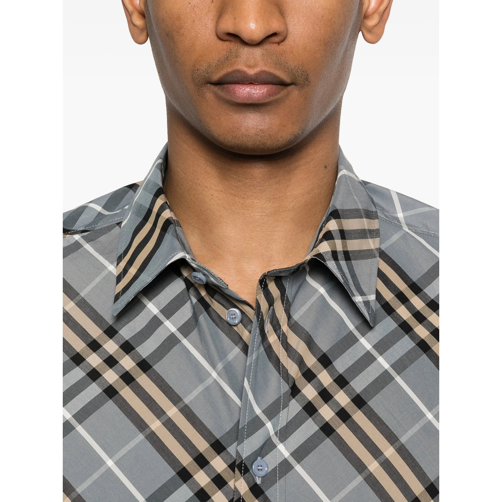 Burberry Grey Shirts Men BURBERRY