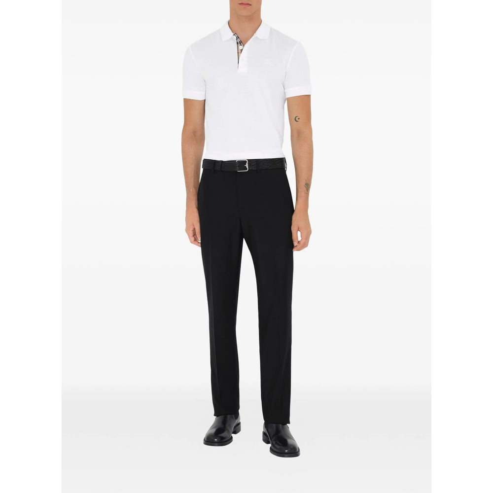 Burberry White Polo Shirts Men BURBERRY