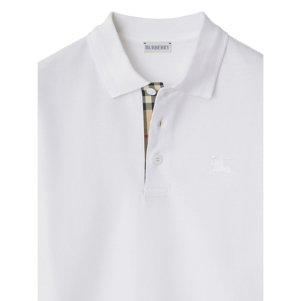 Burberry White Polo Shirts Men BURBERRY