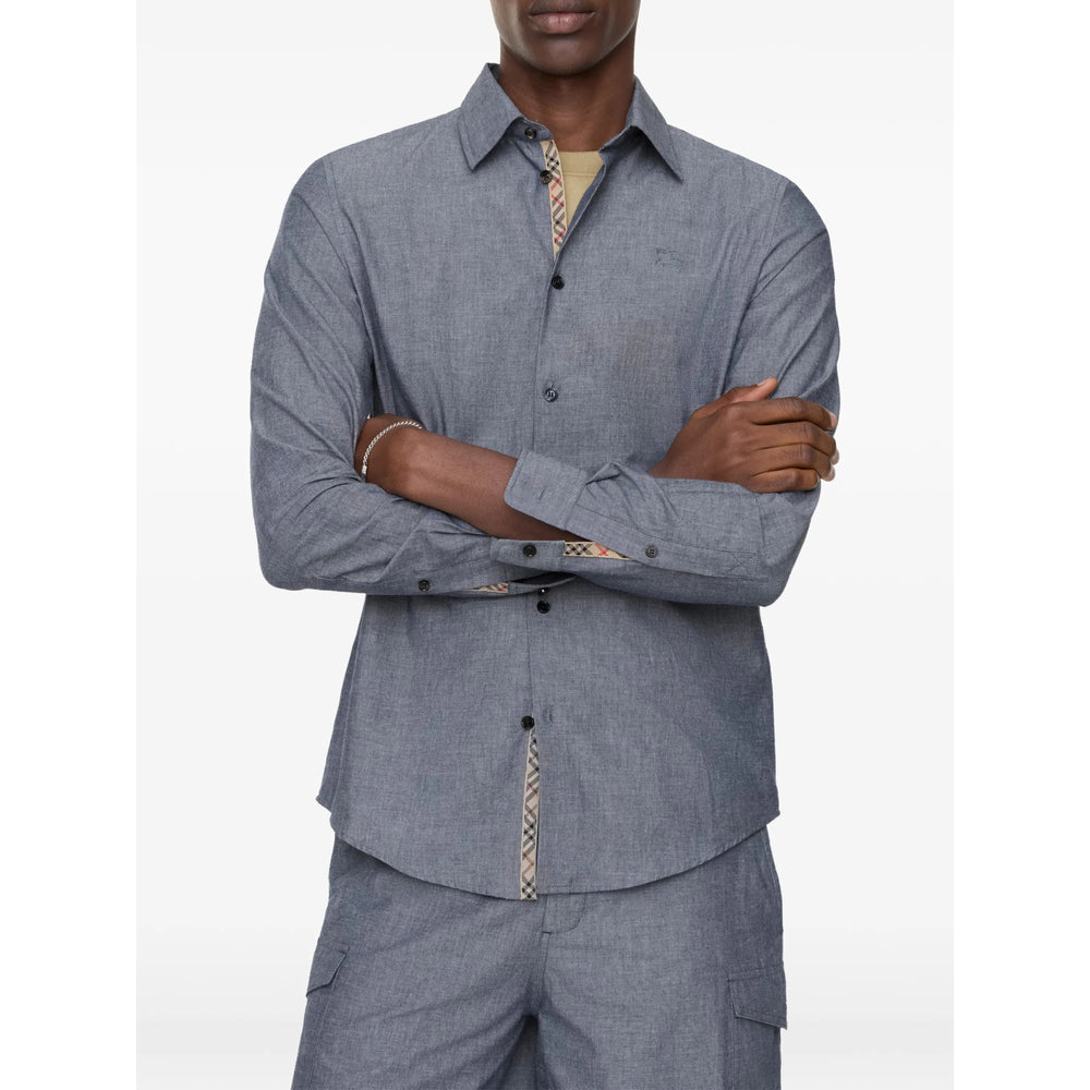 Burberry Blue Shirts Men BURBERRY