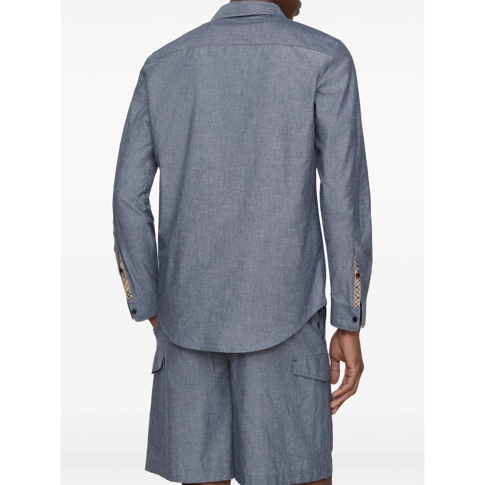Burberry Blue Shirts Men BURBERRY