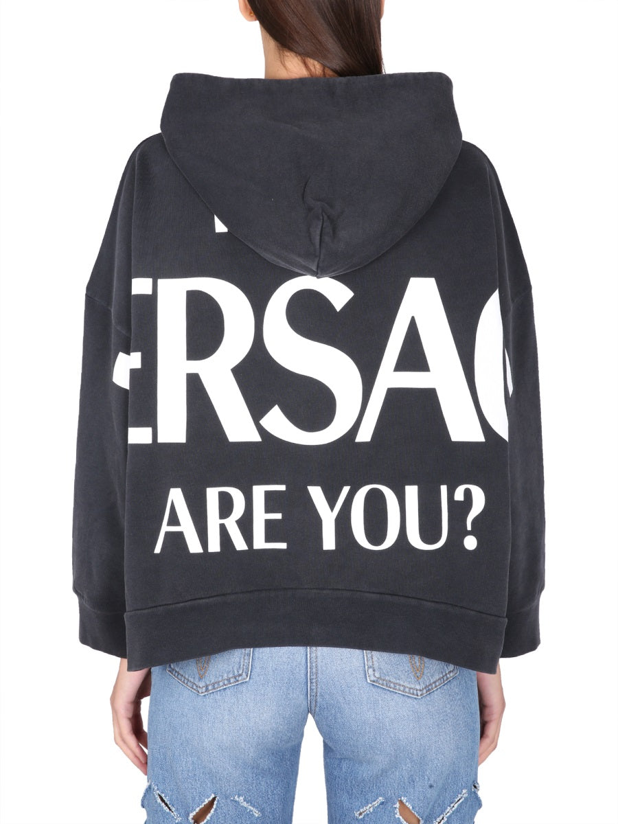 Versace Women Hooded Sweatshirt With Logo VERSACE