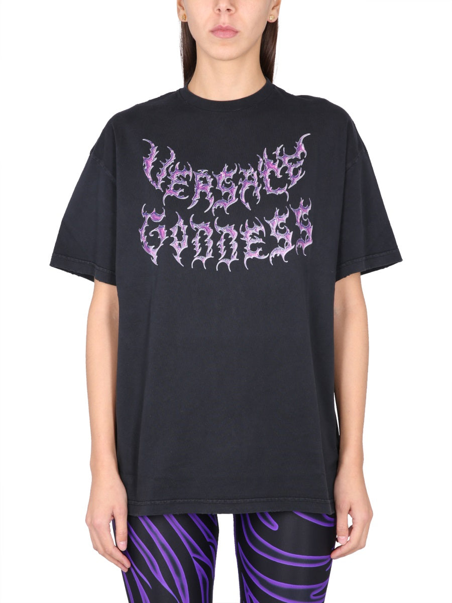 Versace Women Versace Goddess Oversized T-Shirt VERSACE