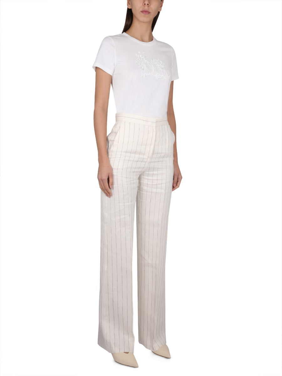 Max Mara Women T-Shirt With Logo Embroidery MAX MARA