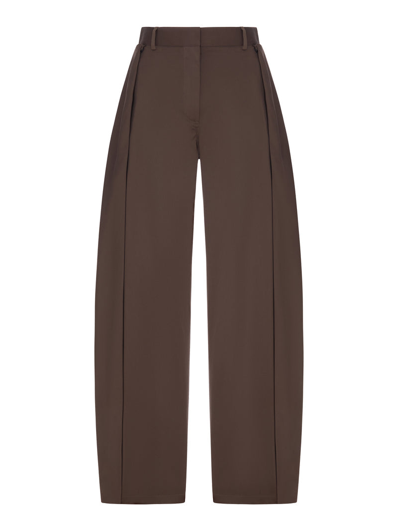 Loewe Women Lightweight Cotton And Silk Gabardine Trousers LOEWE