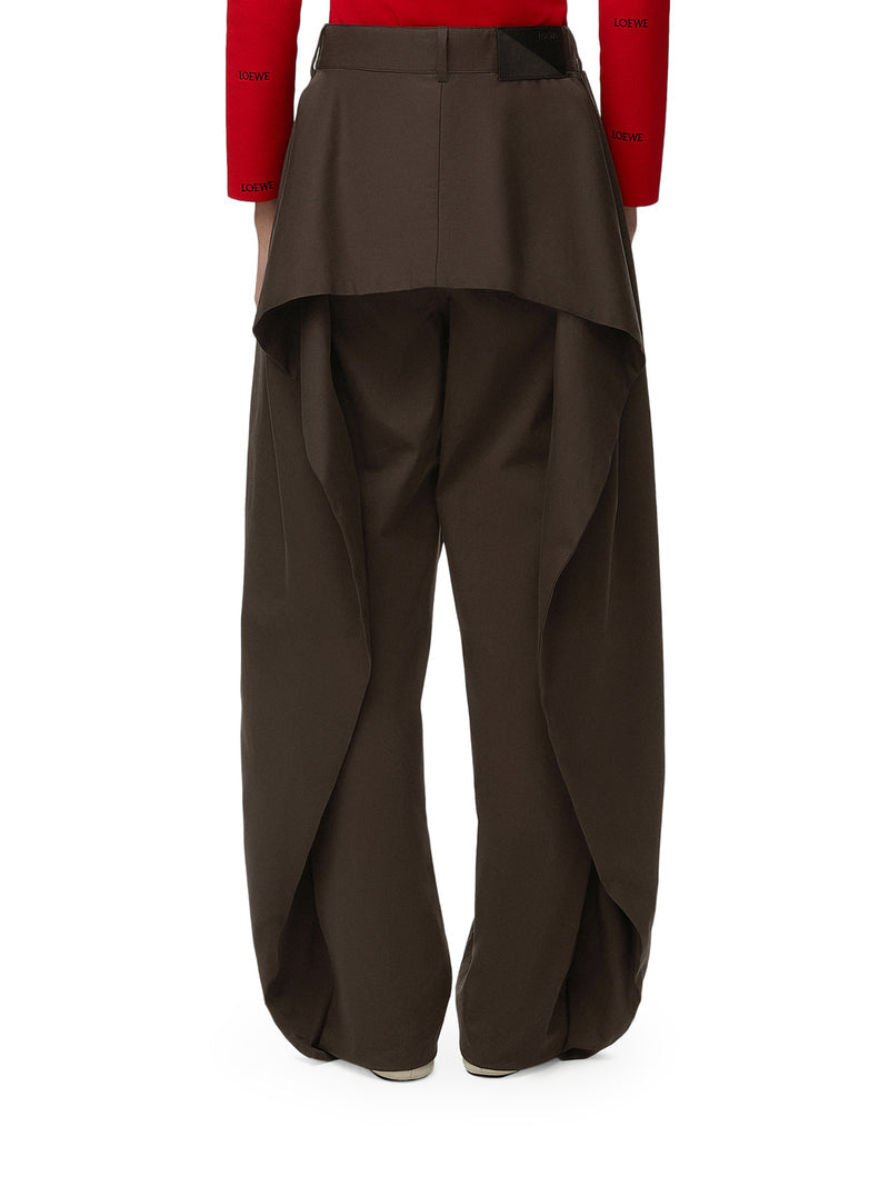 Loewe Women Lightweight Cotton And Silk Gabardine Trousers LOEWE