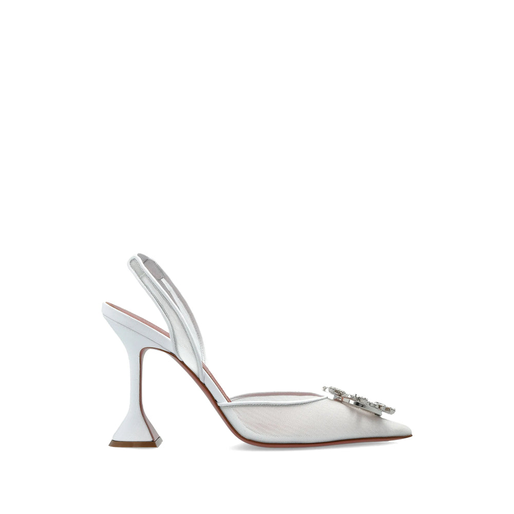 Amina Muaddi White Shoes Women AMINA MUADDI