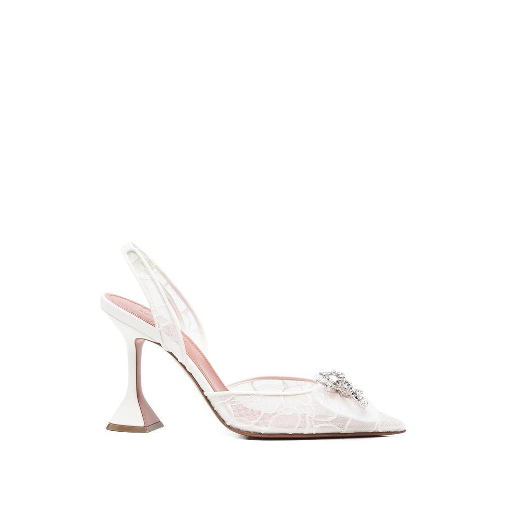 Amina Muaddi White Shoes Women