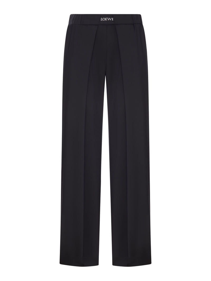 Loewe Women Loewe Tailored Wool Trousers With Jacquard Elasticated Waist LOEWE