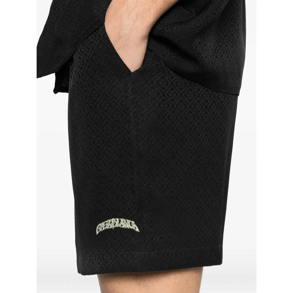 Casablanca Black Shorts - Track & Running Shorts Men CASABLANCA