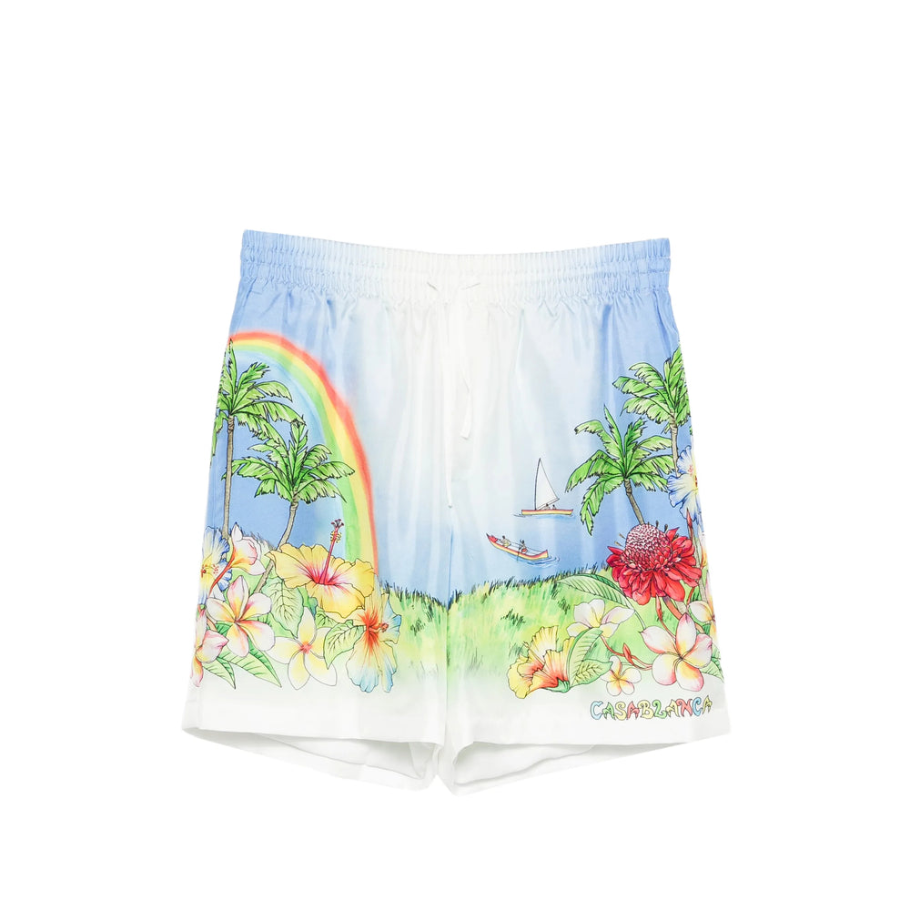 Casablanca Blue Shorts - Deck Shorts Men CASABLANCA