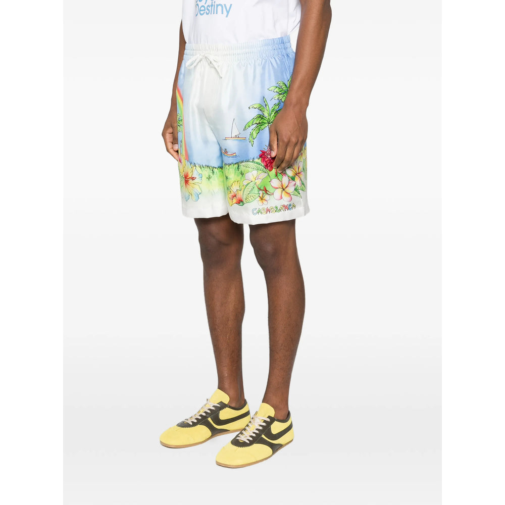 Casablanca Blue Shorts - Deck Shorts Men CASABLANCA