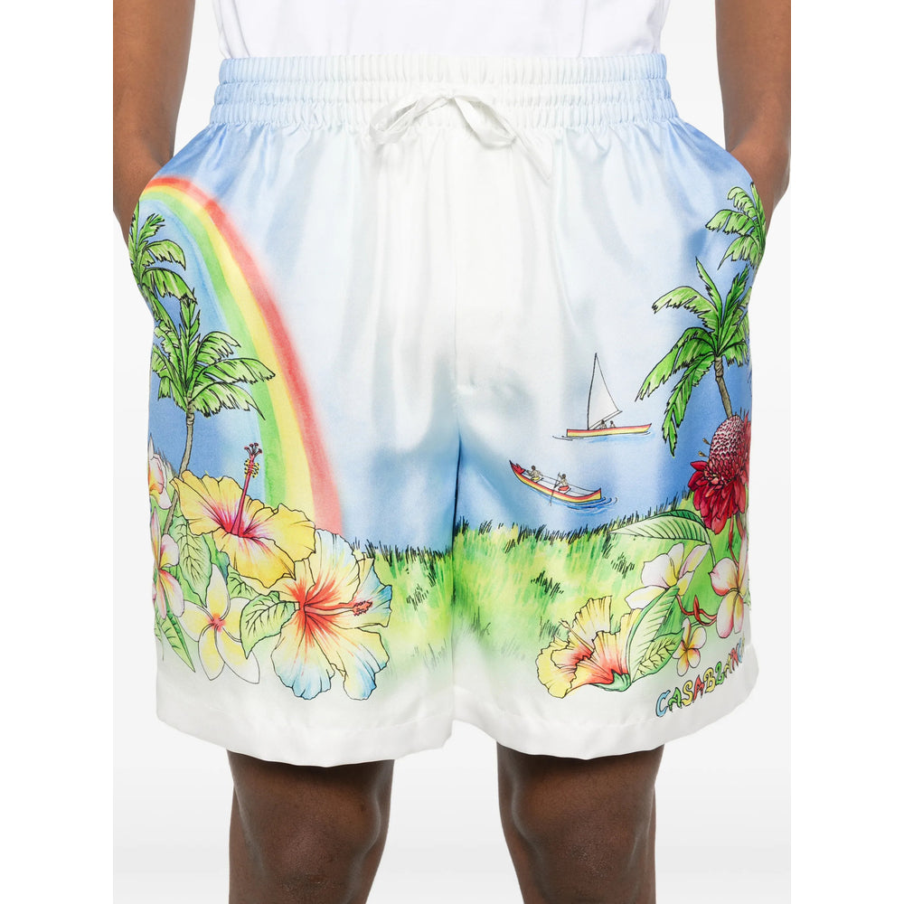 Casablanca Blue Shorts - Deck Shorts Men CASABLANCA