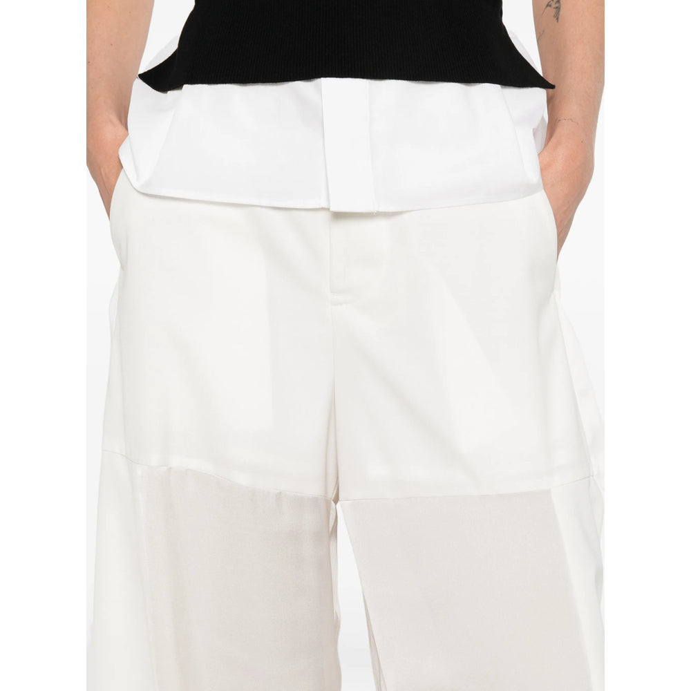 Sacai Neutrals Trousers - Palazzo Pants Women SACAI
