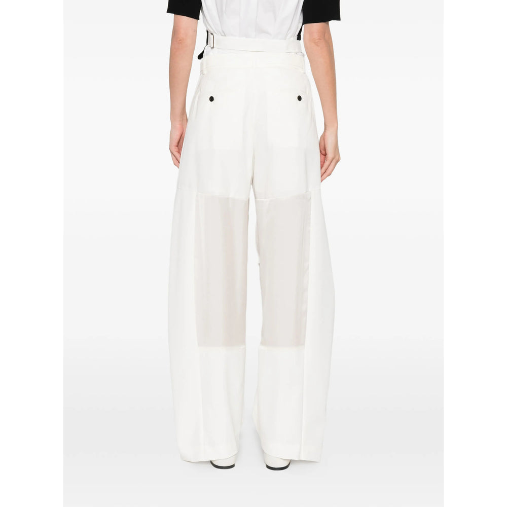 Sacai Neutrals Trousers - Palazzo Pants Women SACAI